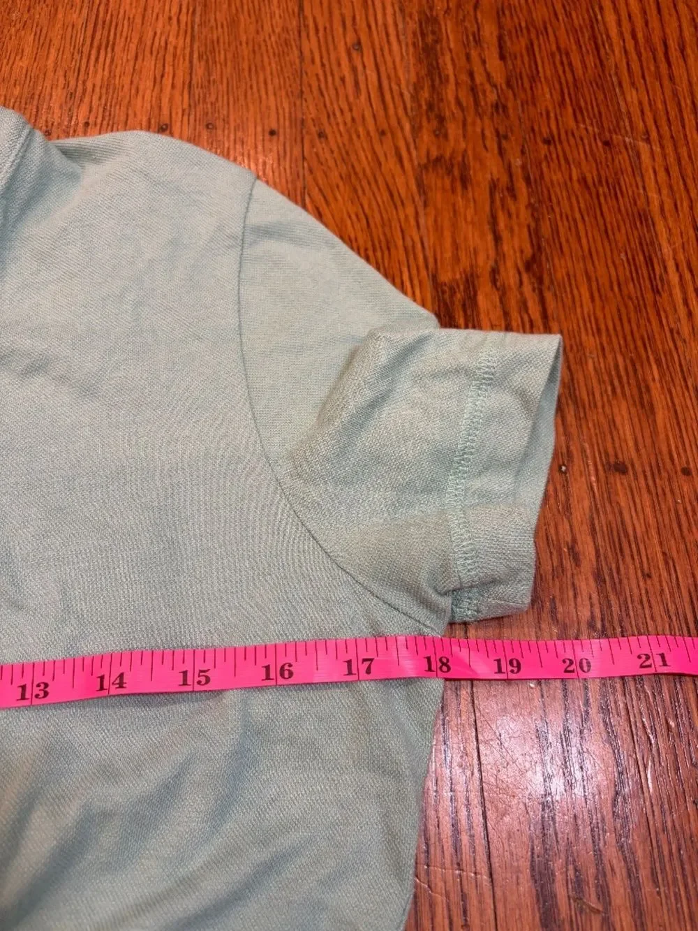 Preppy Quiet Luxury Tory Burch Ruffle Polo Top M Aqua Blue Gold Logo Buttons